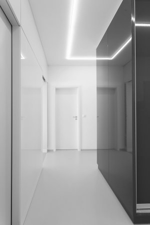 Byt nad řekou - dispoziční řešení a návrh interiéru